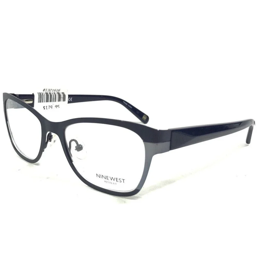 Nine West Eyeglasses Frames NW1064 434 Blue Square Cat Eye Full Rim 48-18-135